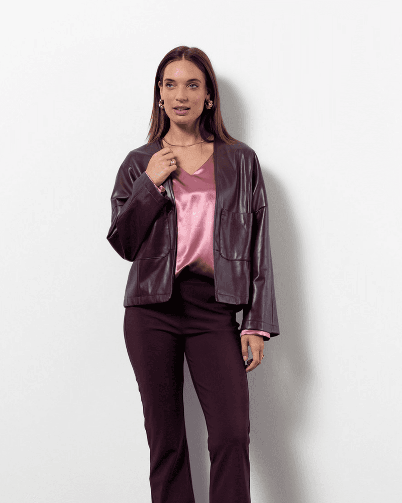 Vero faux leather jacket Bordeaux Vero faux leather jacket Bordeaux