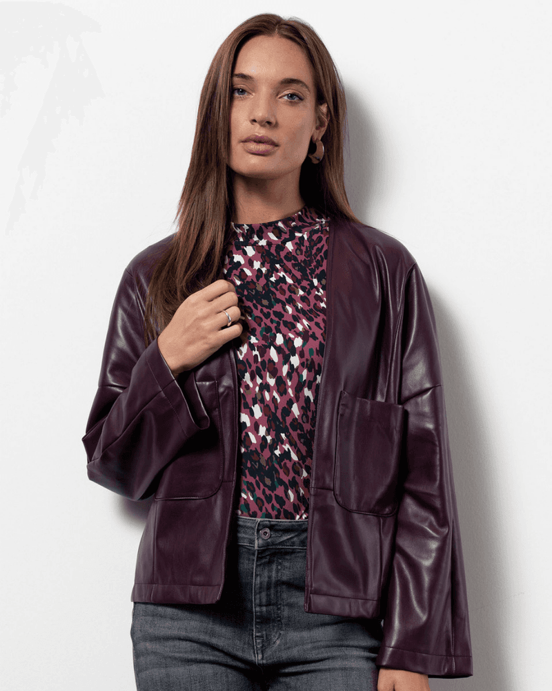 Vero faux leather jacket Bordeaux Vero faux leather jacket Bordeaux