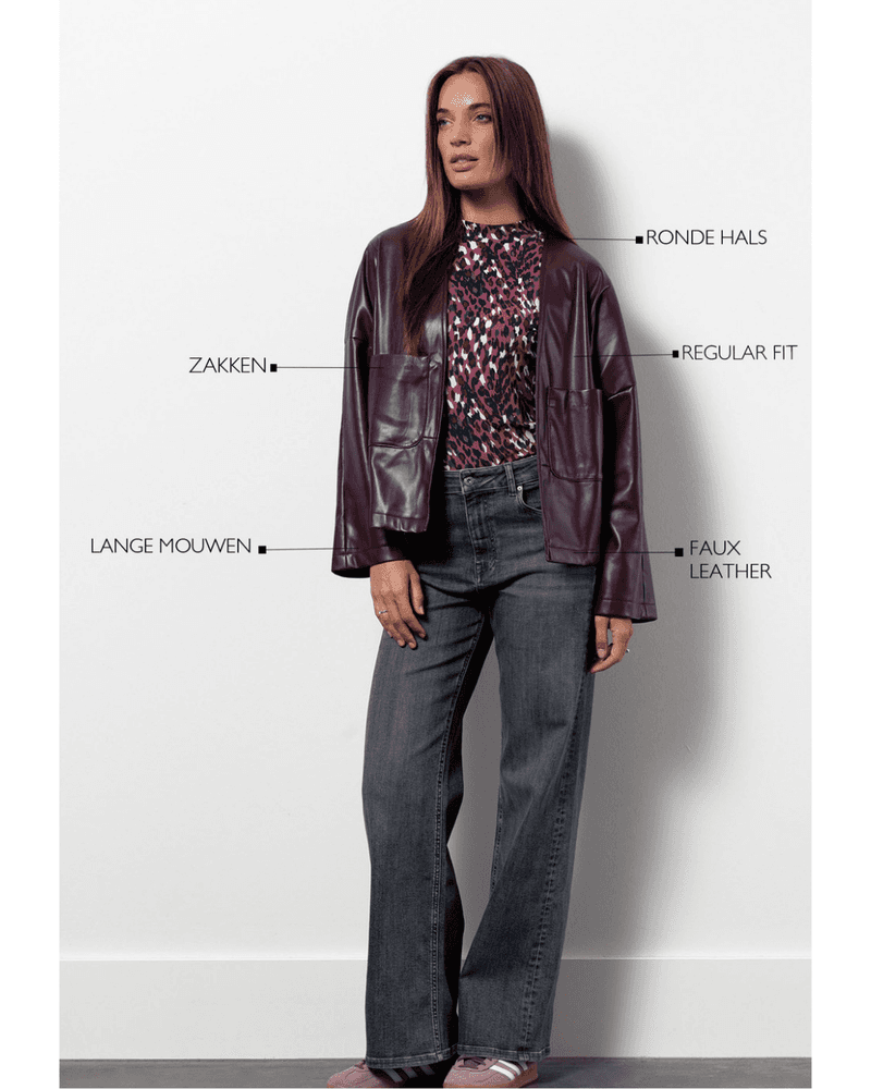 Vero faux leather jacket Bordeaux Vero faux leather jacket Bordeaux