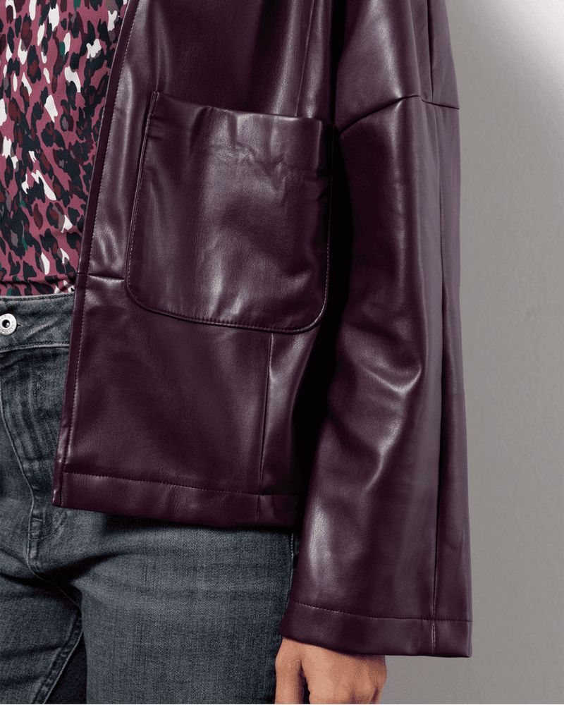 Vero faux leather jacket Bordeaux Vero faux leather jacket Bordeaux