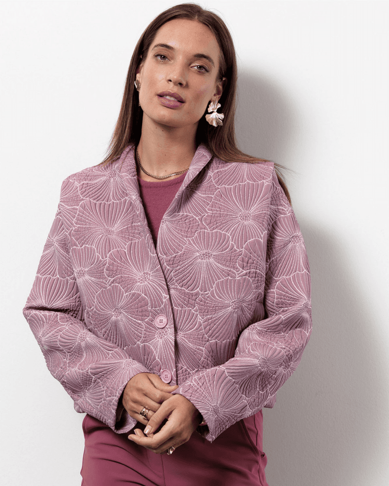 Estella jacquard jacket Roze Estella jacquard jacket Roze