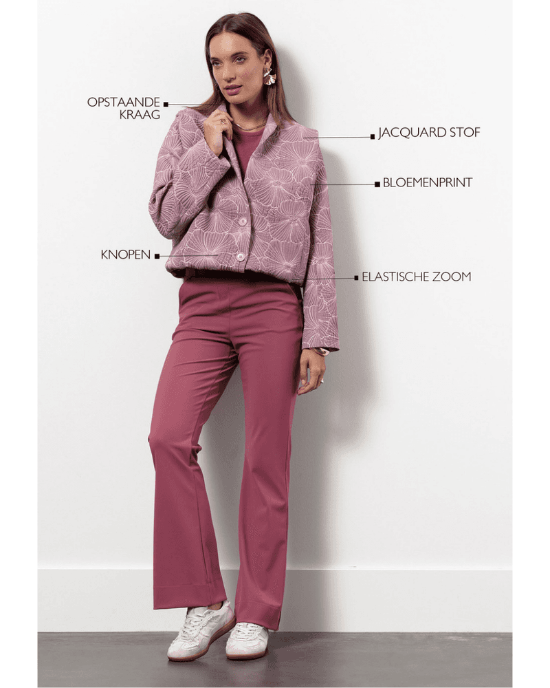 Estella jacquard jacket Roze Estella jacquard jacket Roze