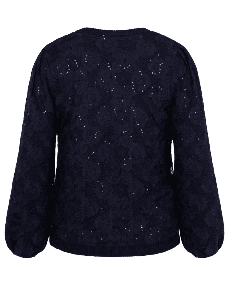 Lica lace pullover Donker Blauw Lica lace pullover Donker Blauw