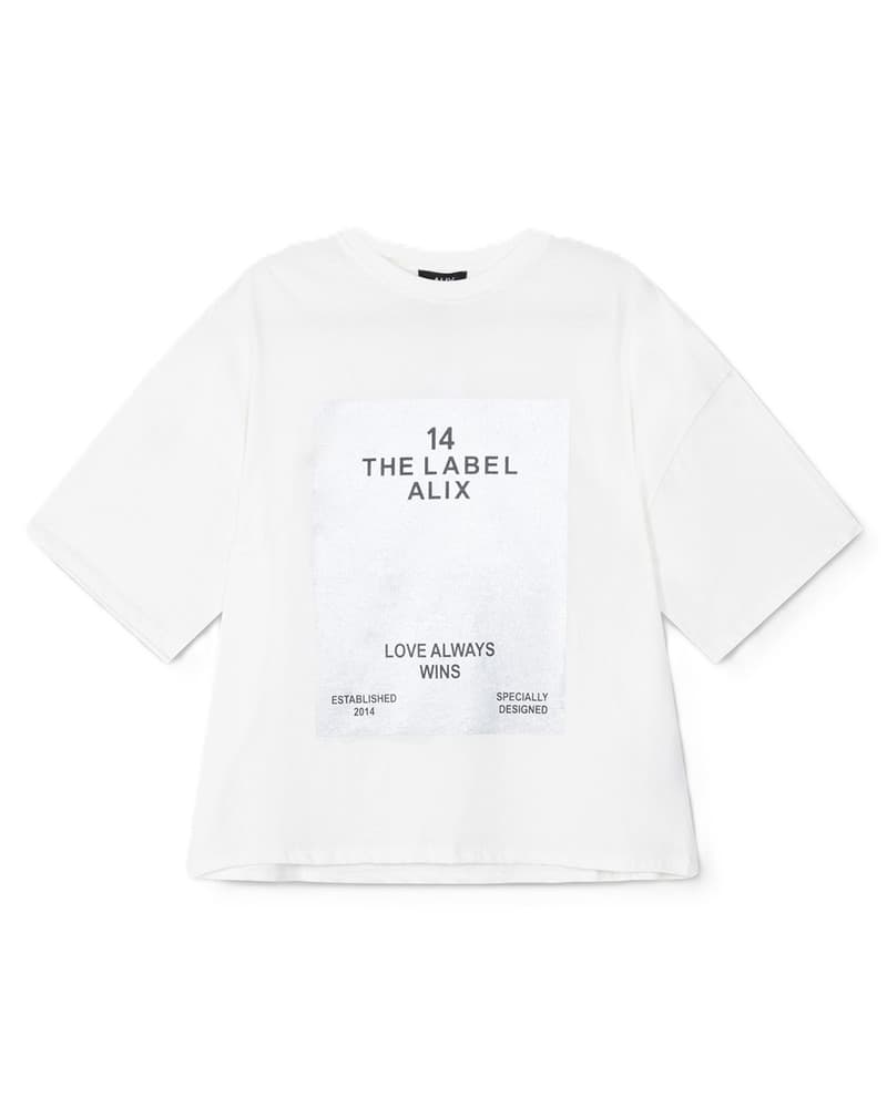 ladies knitted foil print T-shirt Wit 1 ladies knitted foil print T-shirt Wit 1