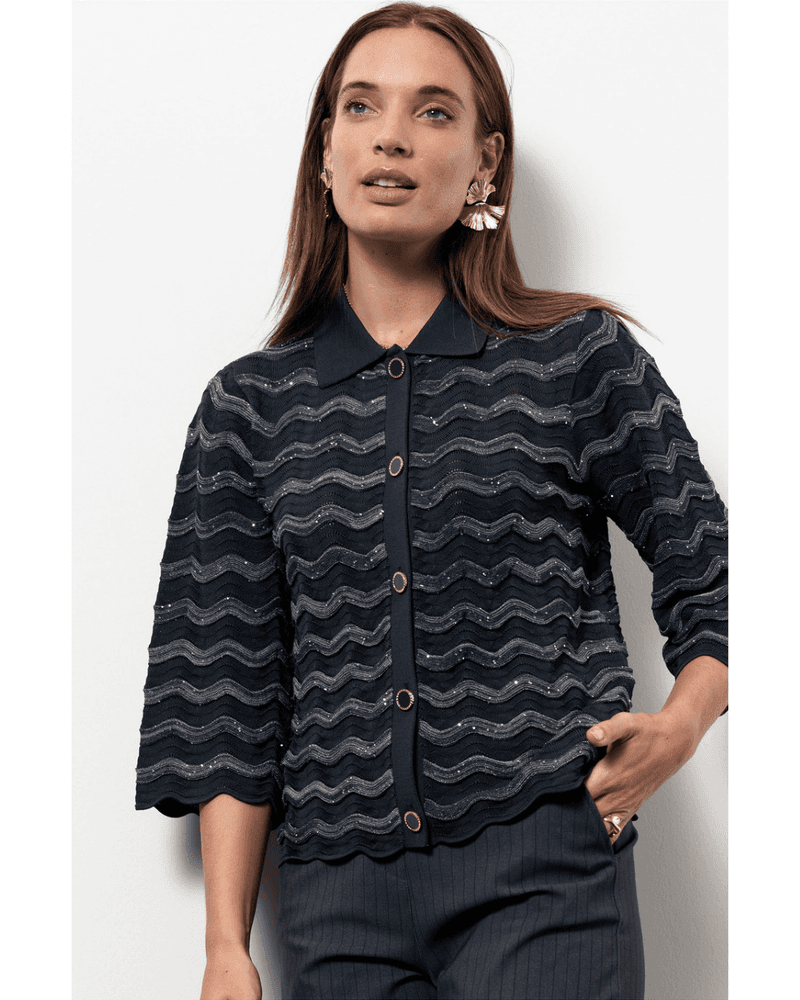 Jacy sequins cardigan Antraciet Jacy sequins cardigan Antraciet