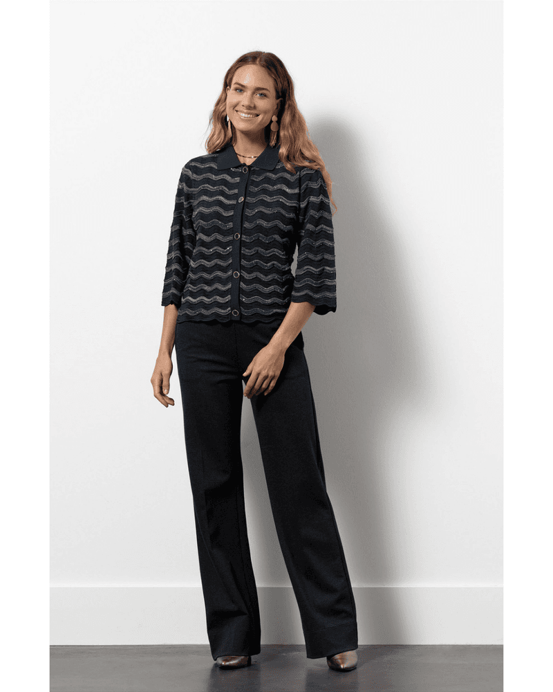 Jacy sequins cardigan Antraciet Jacy sequins cardigan Antraciet