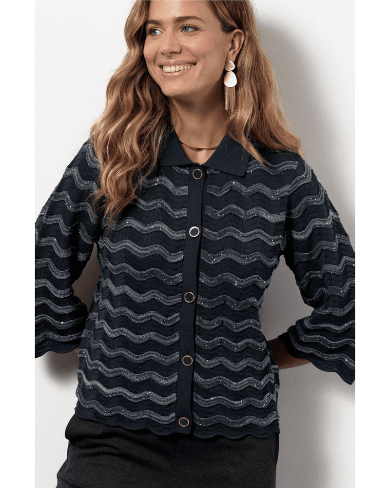 Jacy sequins cardigan Antraciet Jacy sequins cardigan Antraciet