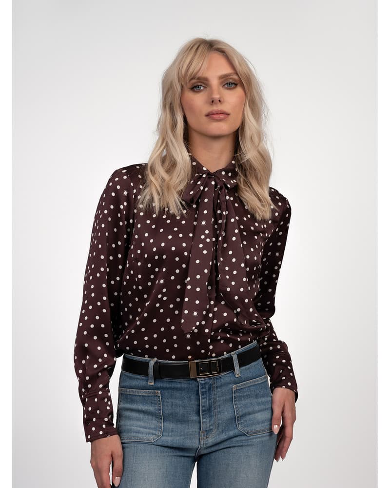 Loesy Polka Dot Blouse Bordeaux Loesy Polka Dot Blouse Bordeaux