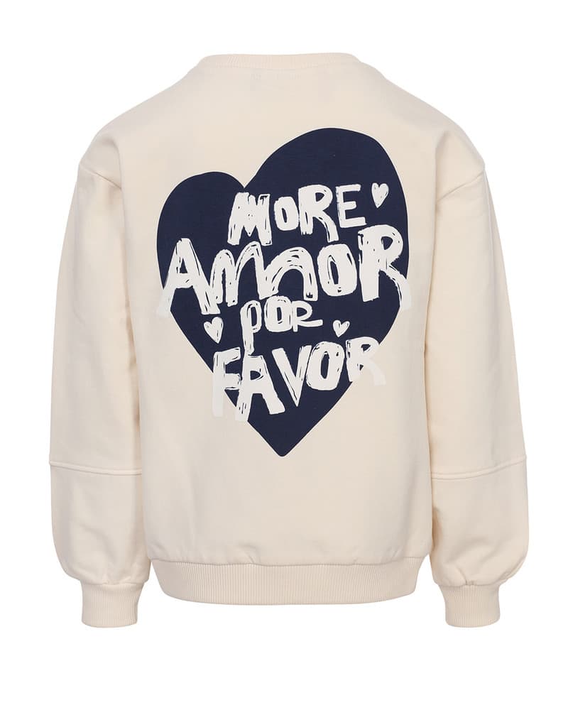 Little printed sweater backprint heart Off White Little printed sweater backprint heart Off White