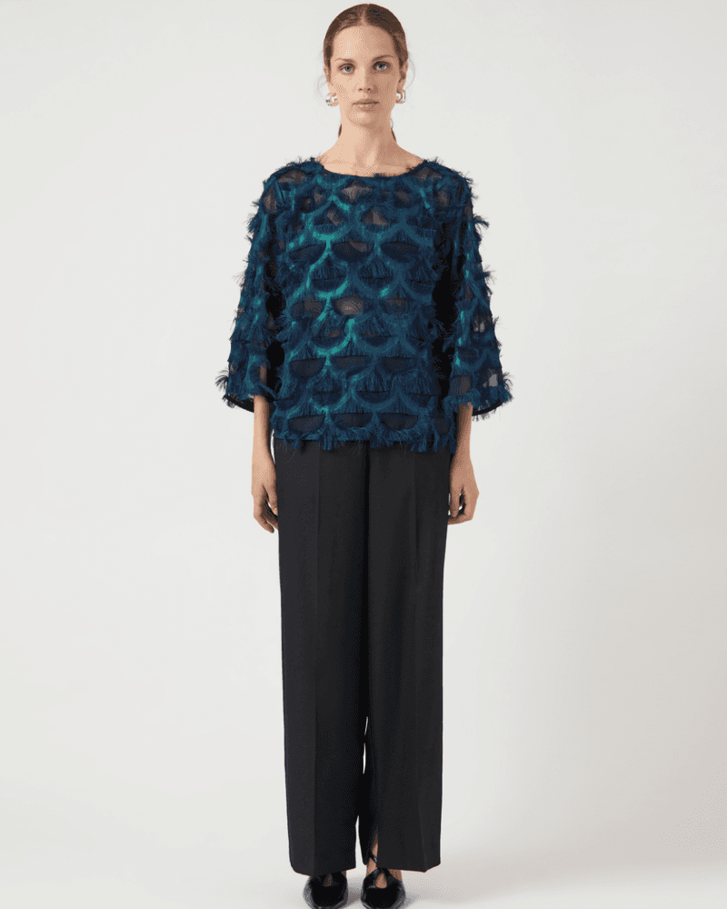 YASPAZILLA 3/4 TOP - SHOW FEATHER Blauw YASPAZILLA 3/4 TOP - SHOW FEATHER Blauw