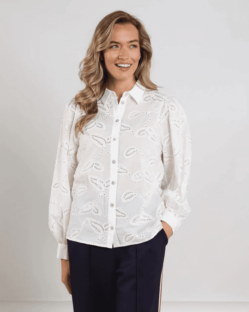 Milanova Blouse met pailletten Off White Milanova Blouse met pailletten Off White