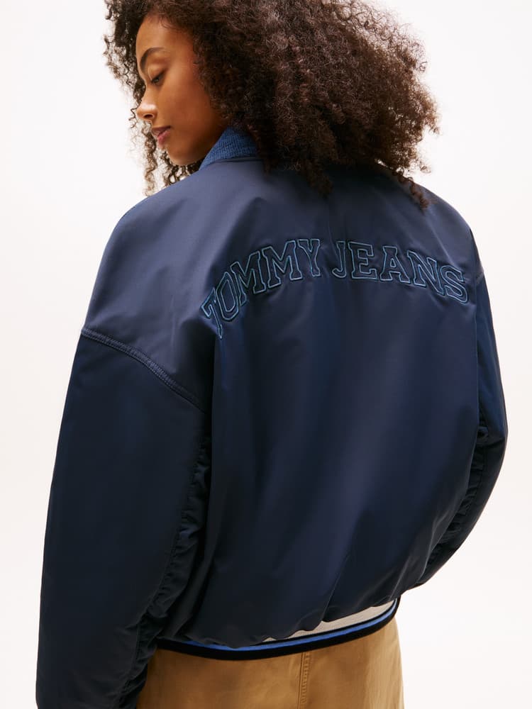 TJW Varsity Graphic Bomber Donker Blauw TJW Varsity Graphic Bomber Donker Blauw