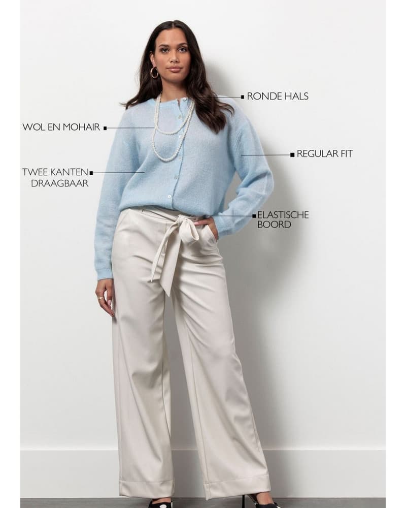 Bibi mohair cardigan Licht Blauw Bibi mohair cardigan Licht Blauw