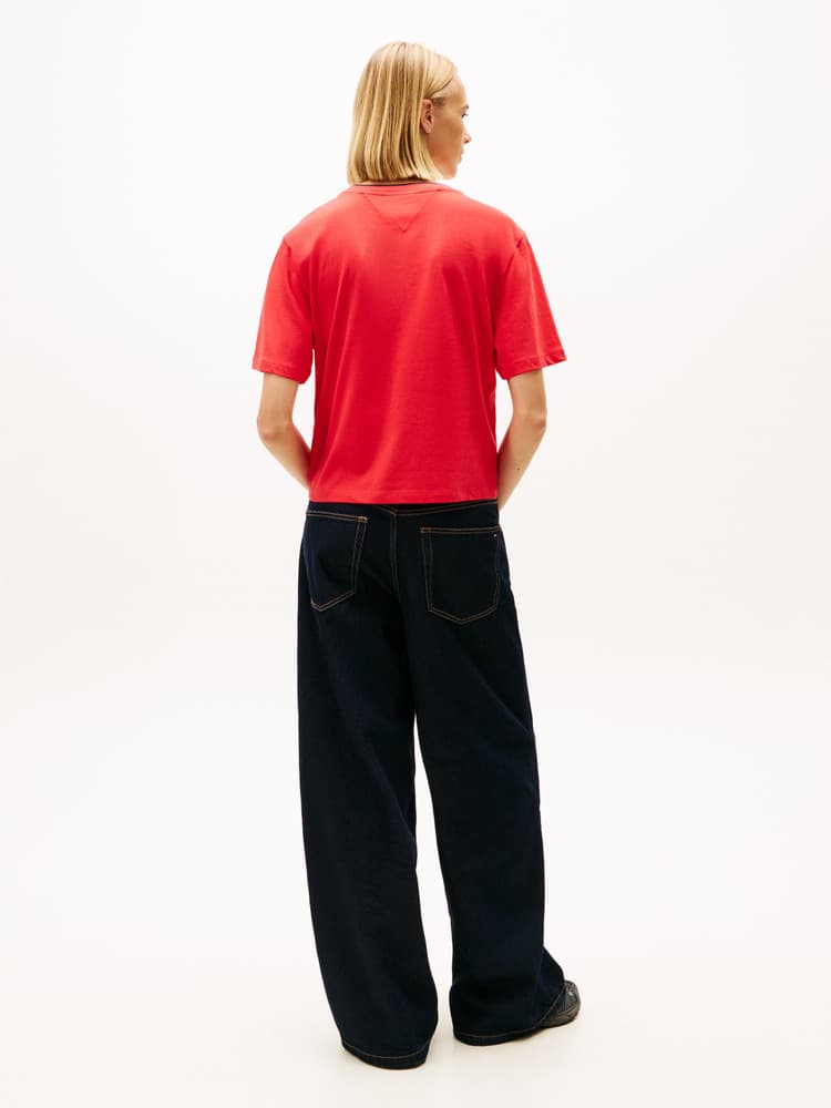 TJW BXY Tommy Applique SS Tee Rood TJW BXY Tommy Applique SS Tee Rood