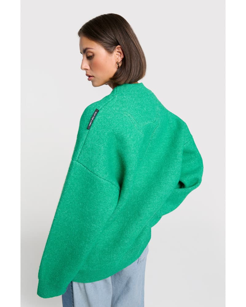 ladies knitted heavy cardigan Groen ladies knitted heavy cardigan Groen