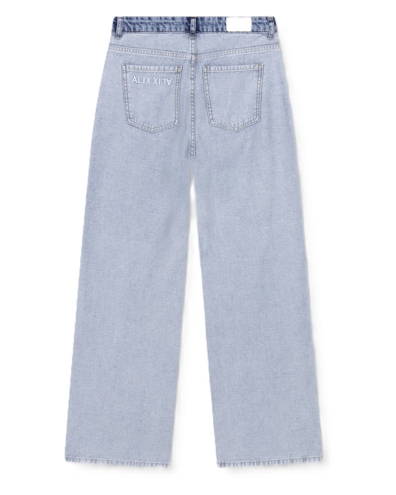 ladies woven mix denim pants Licht Blauw ladies woven mix denim pants Licht Blauw