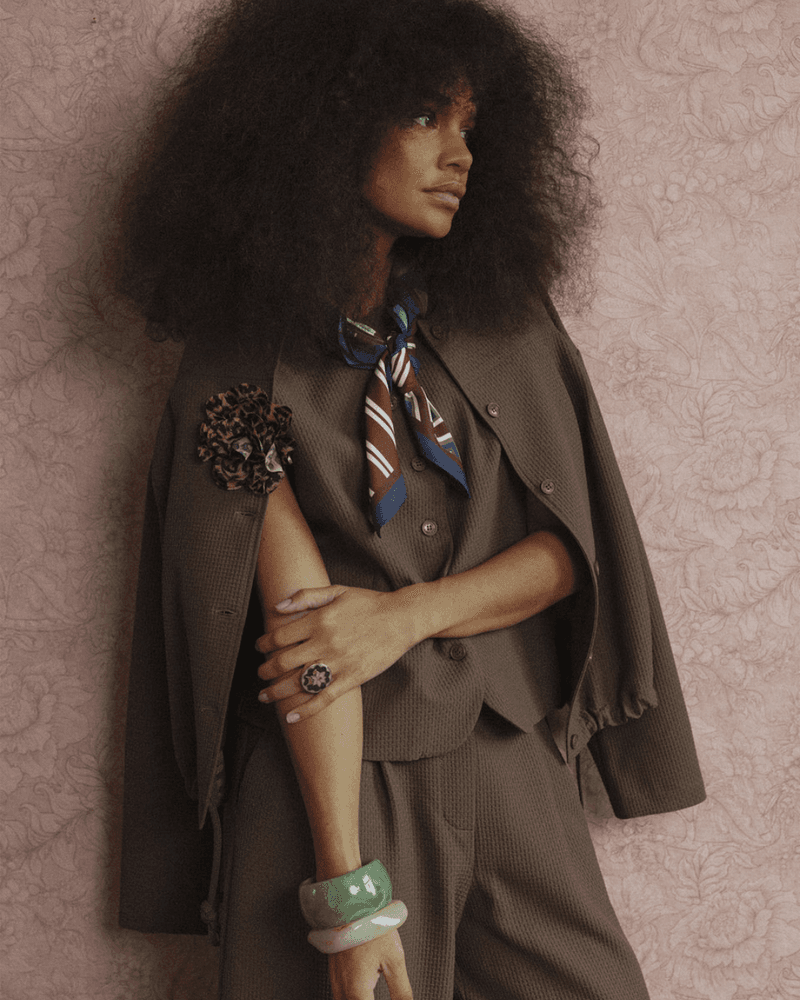 Selma waffle jacket Groen Selma waffle jacket Groen