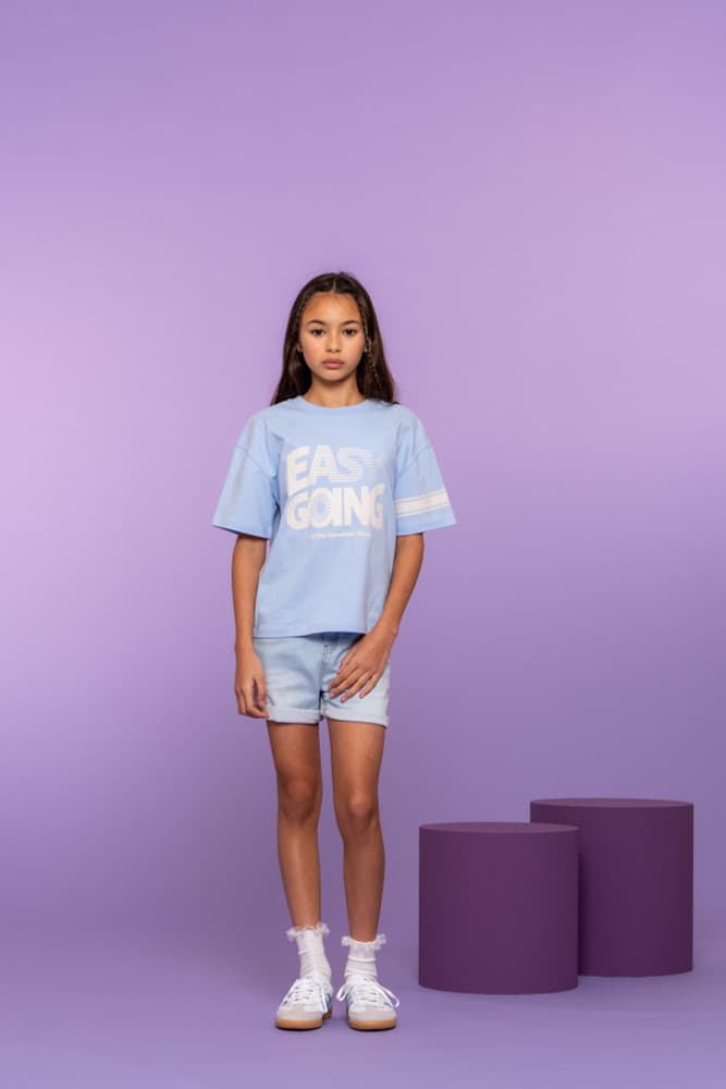 T-shirt easy going Licht Blauw T-shirt easy going Licht Blauw