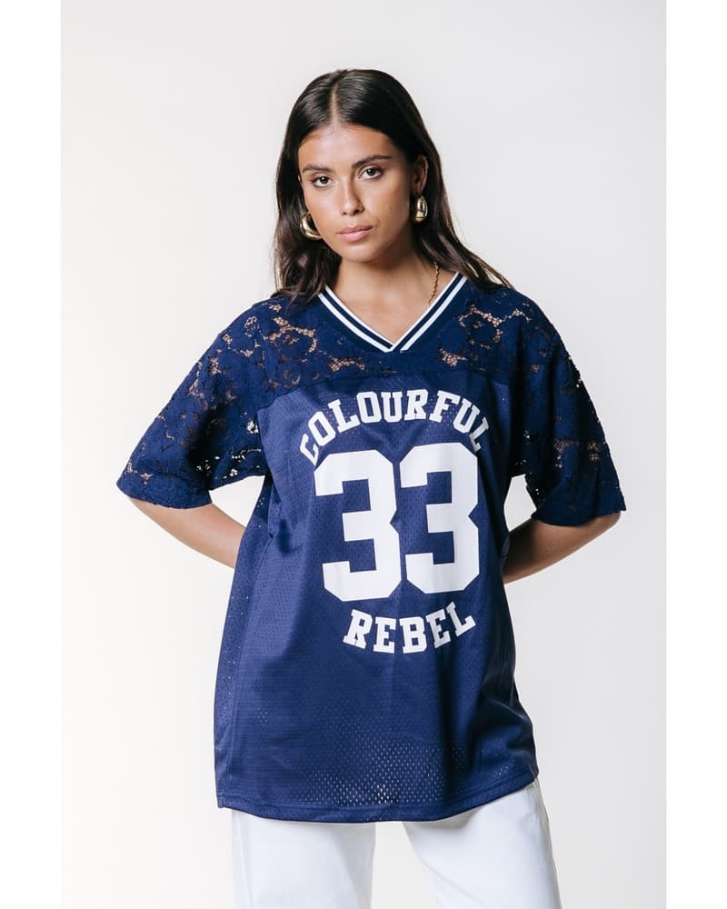 Tayla 33 Football T-shirt Blauw Tayla 33 Football T-shirt Blauw