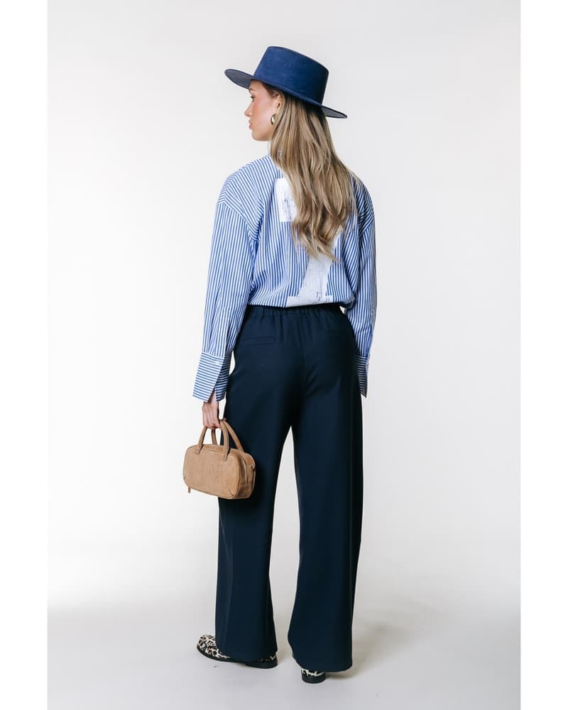 WB117601 Talia Striped Blouse Blauw WB117601 Talia Striped Blouse Blauw