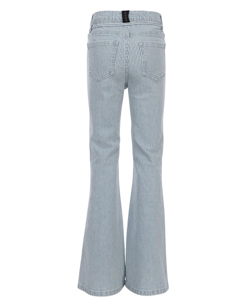 10sixteen Flare jeans Striped Blauw 10sixteen Flare jeans Striped Blauw