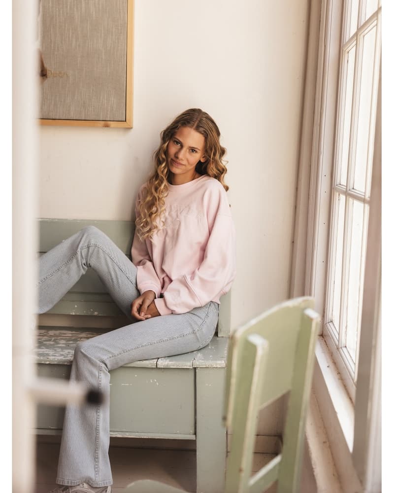 10sixteen Flare jeans Striped Blauw 10sixteen Flare jeans Striped Blauw