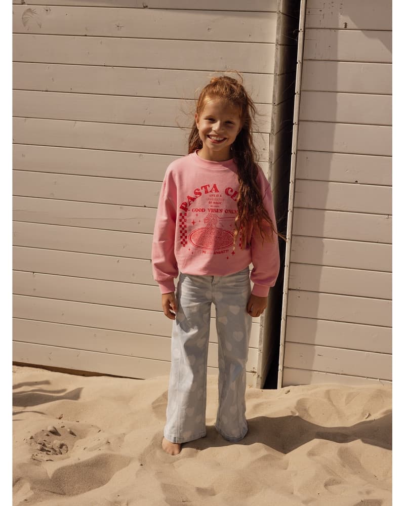 Little Heart wideleg Denim Blauw Little Heart wideleg Denim Blauw