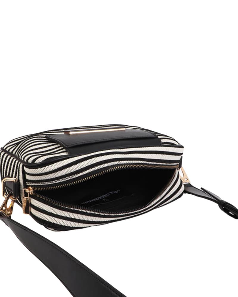 Striped Crossbody Bag Zwart 1 Striped Crossbody Bag Zwart 1