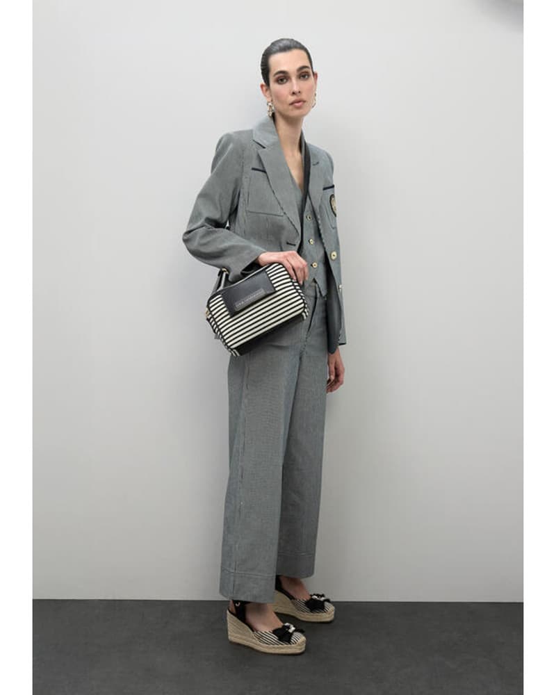 Striped Crossbody Bag Zwart 1 Striped Crossbody Bag Zwart 1