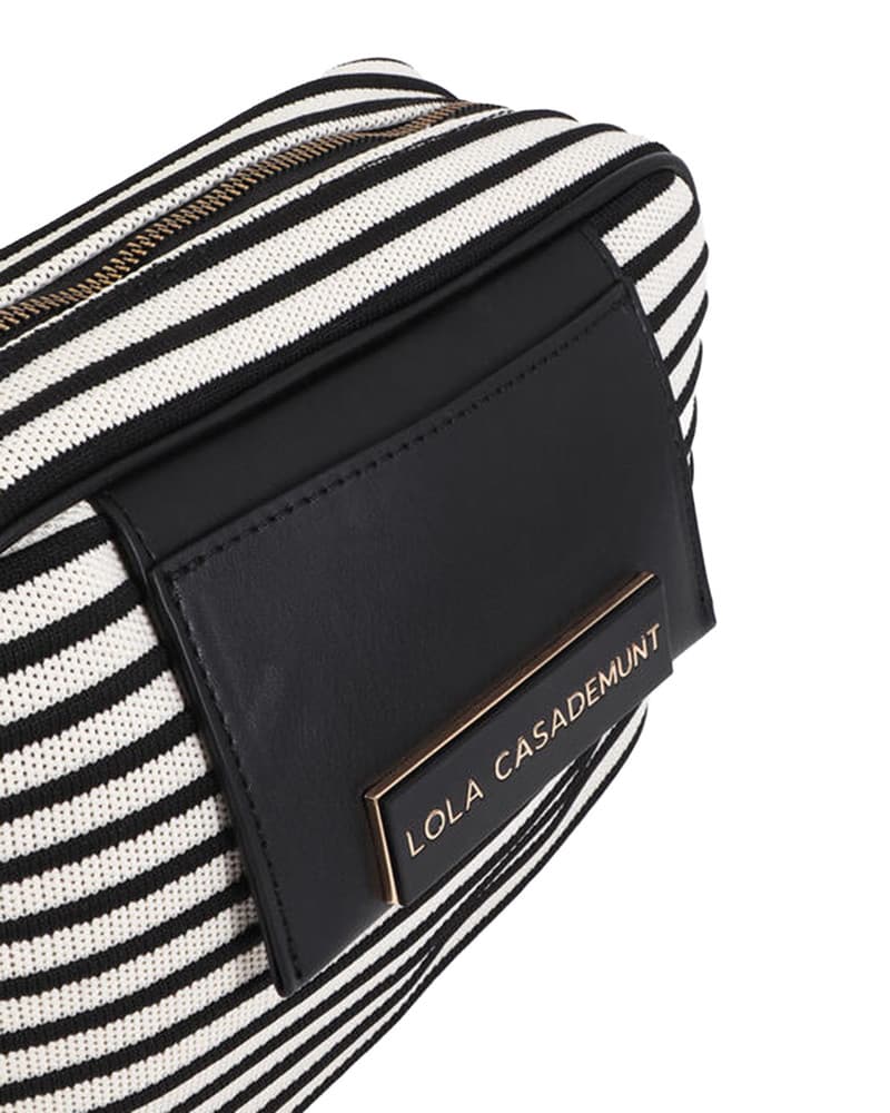 Striped Crossbody Bag Zwart 1 Striped Crossbody Bag Zwart 1