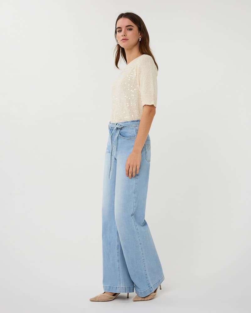 Sweater s/slve sequins Ecru Sweater s/slve sequins Ecru