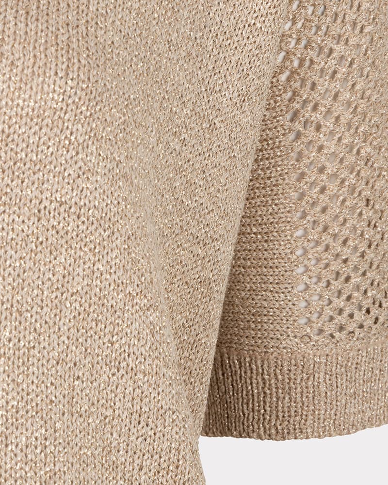 Sweater ajour batwing Zand Sweater ajour batwing Zand