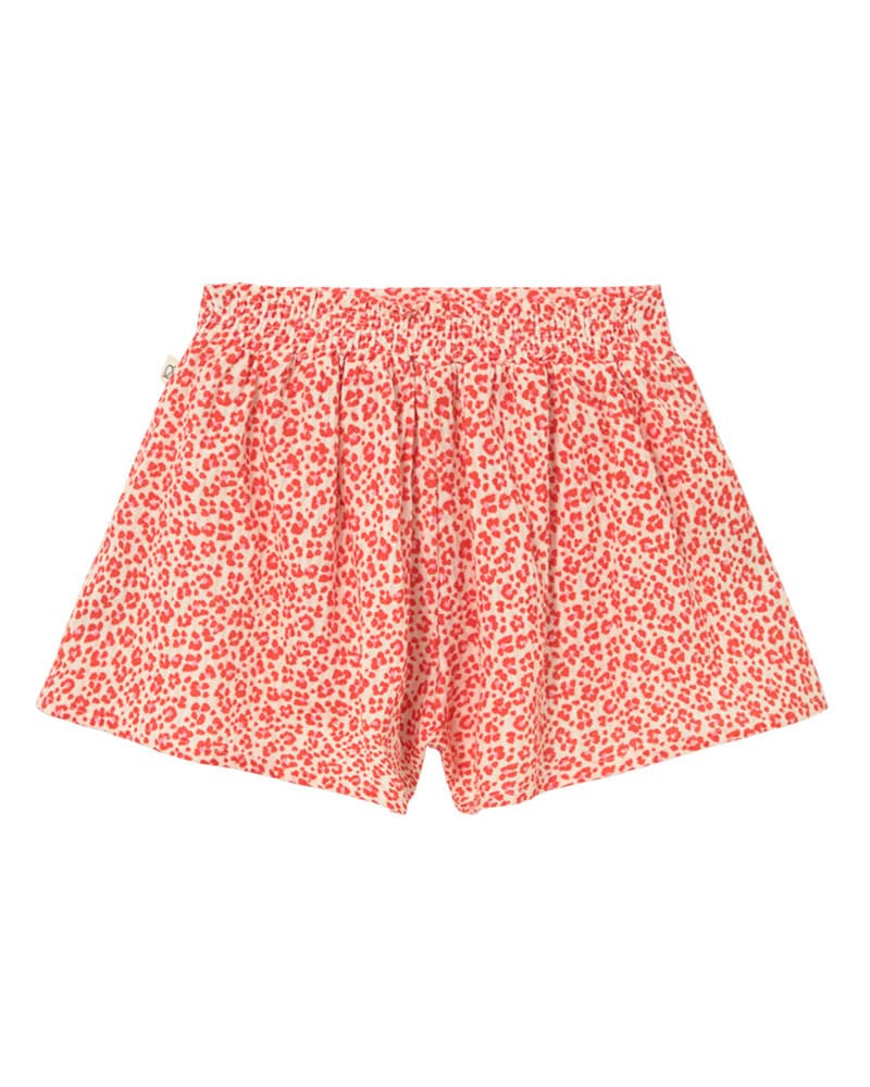 Flor animal print cotton shorts Rood Flor animal print cotton shorts Rood