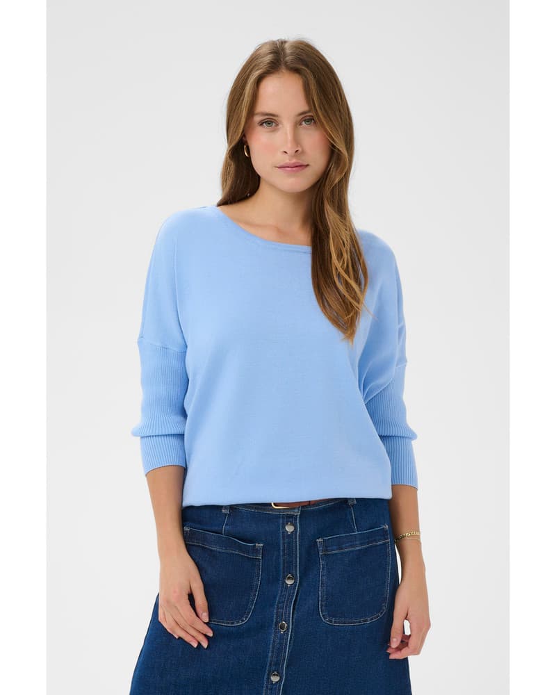 MilaSZ R-Neck Classic Pullover Licht Blauw MilaSZ R-Neck Classic Pullover Licht Blauw