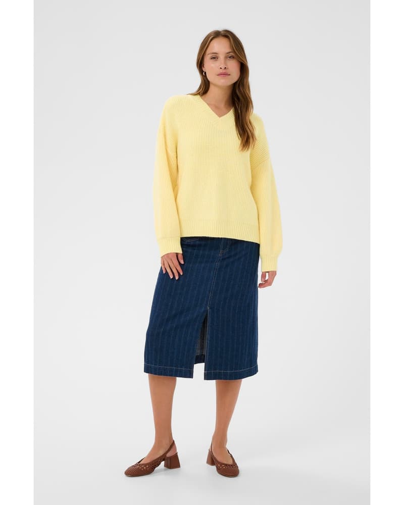 OttolineSZ V-Neck Pullover Geel OttolineSZ V-Neck Pullover Geel