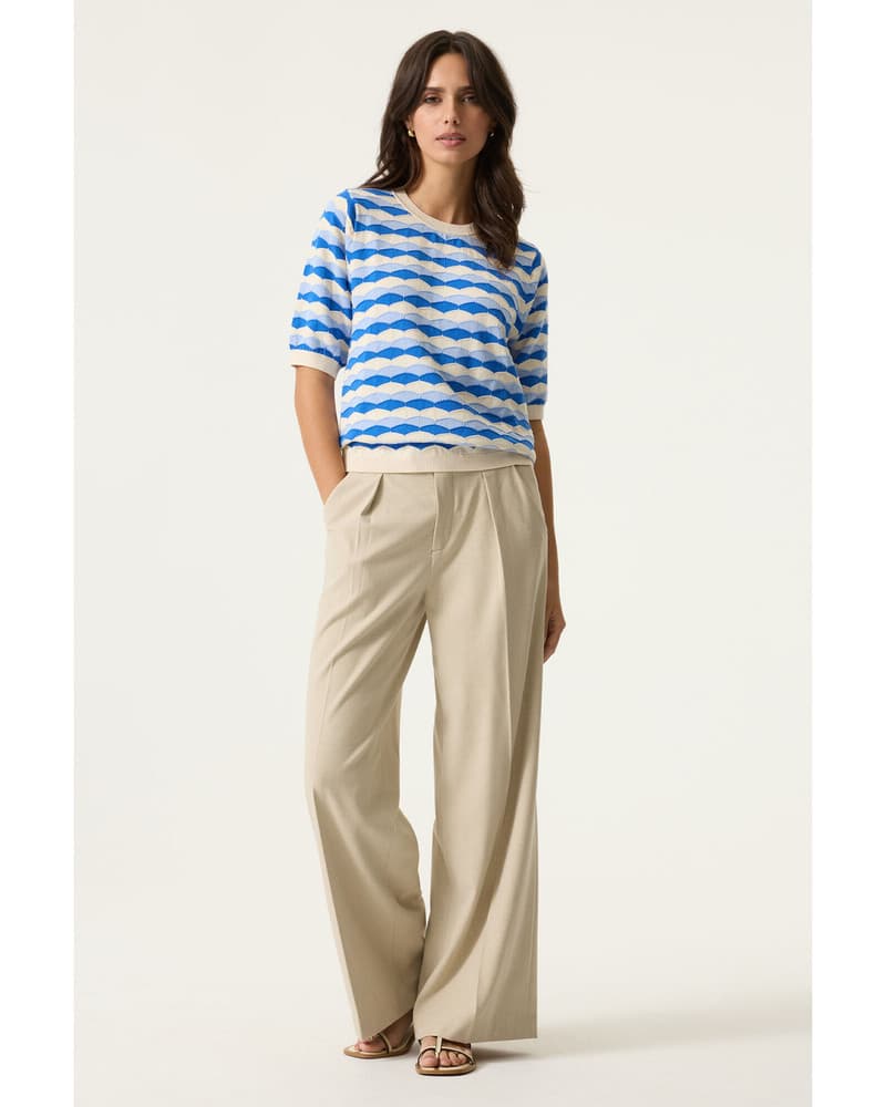 O260046 Trui met patroon Blauw O260046 Trui met patroon Blauw