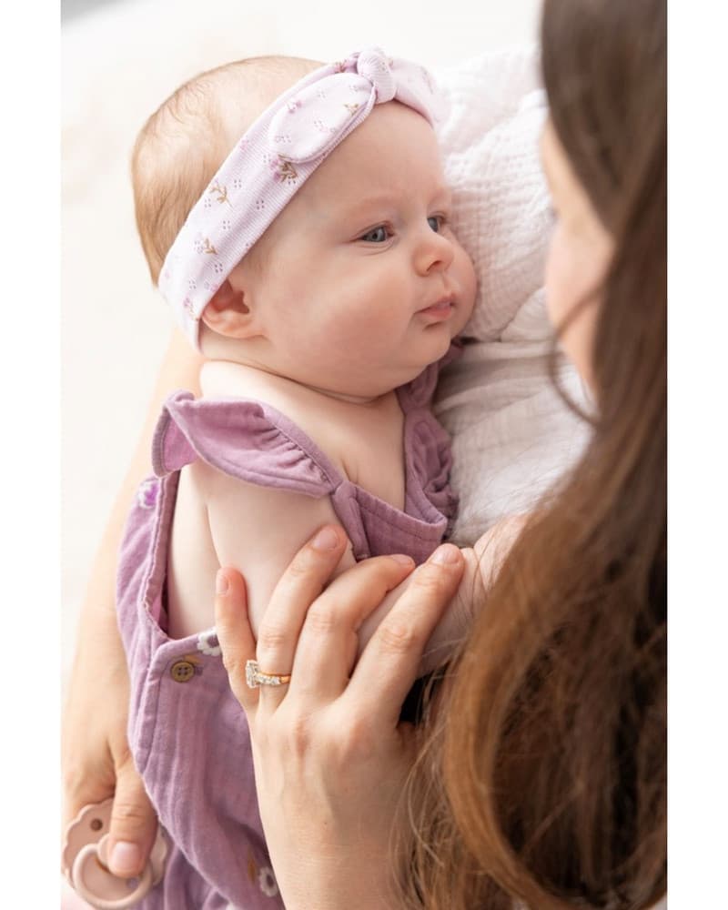 Haarband pointelle rib AOP - Flower Ranch Lila Haarband pointelle rib AOP - Flower Ranch Lila