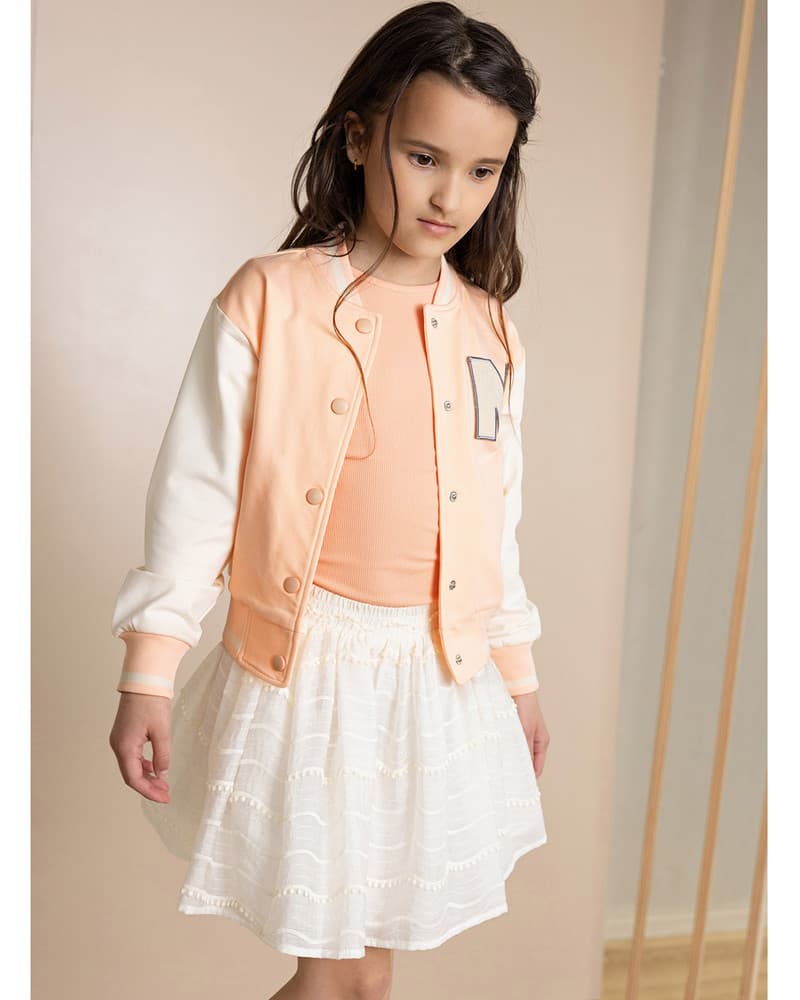 Darsy varsity sweat jacket Oranje Darsy varsity sweat jacket Oranje