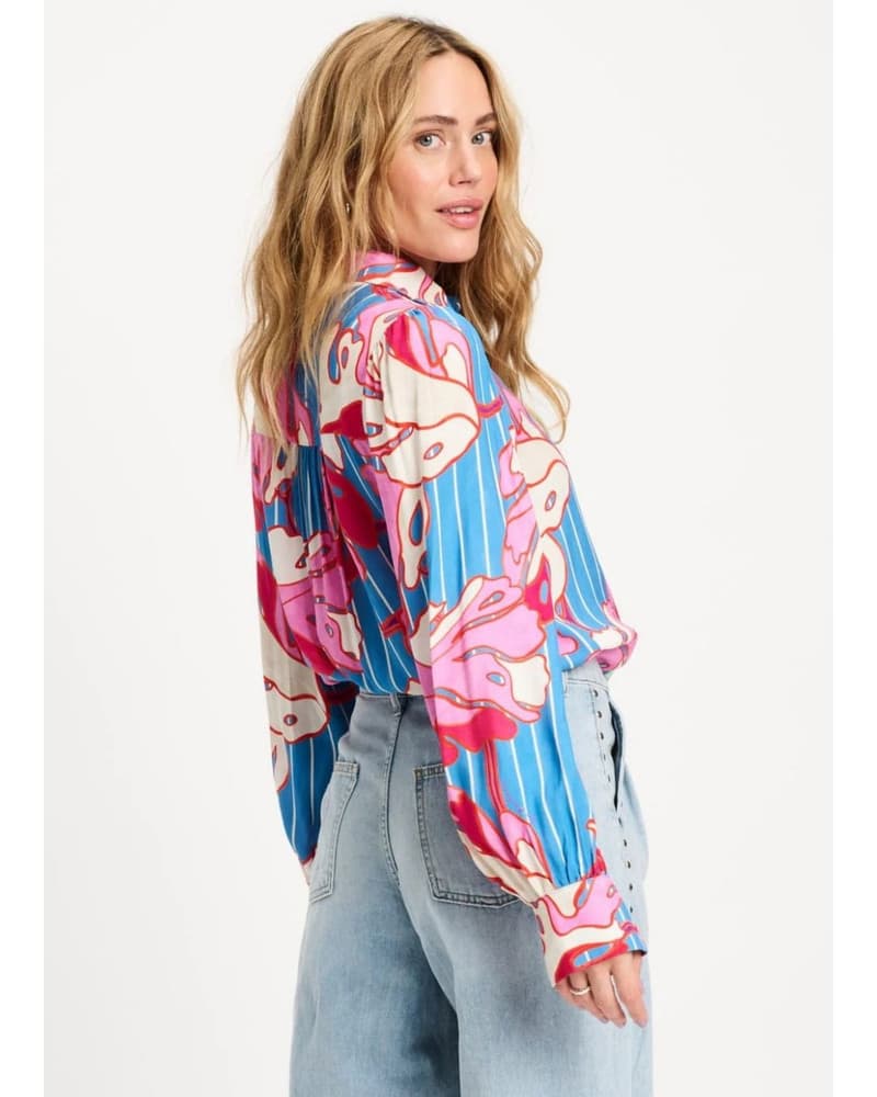 BLOUSE - Urban Flora Stripe Multi BLOUSE - Urban Flora Stripe Multi