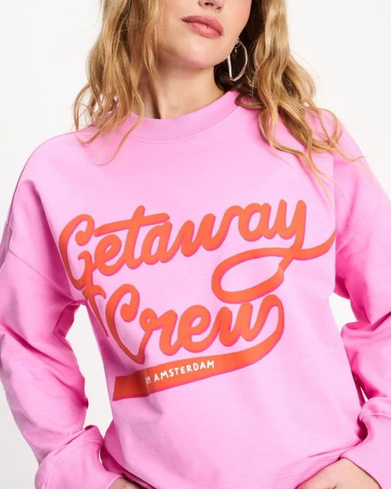 SWEATER - Getaway Crew Pink Roze SWEATER - Getaway Crew Pink Roze