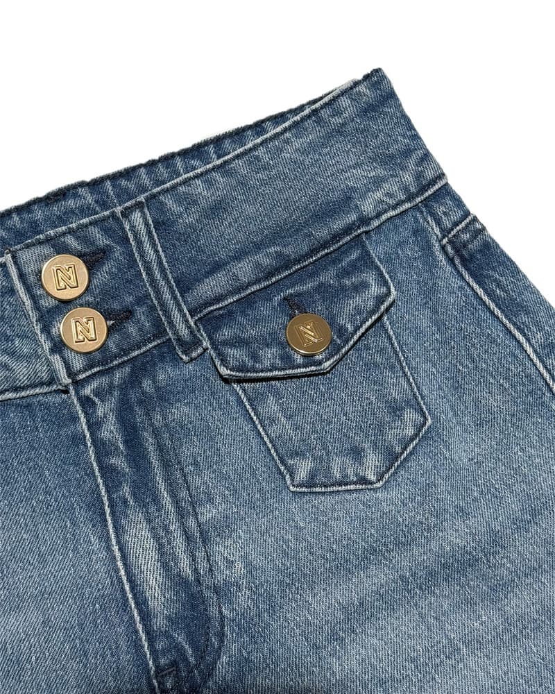 Piciba Flare Jeans Licht Blauw Piciba Flare Jeans Licht Blauw