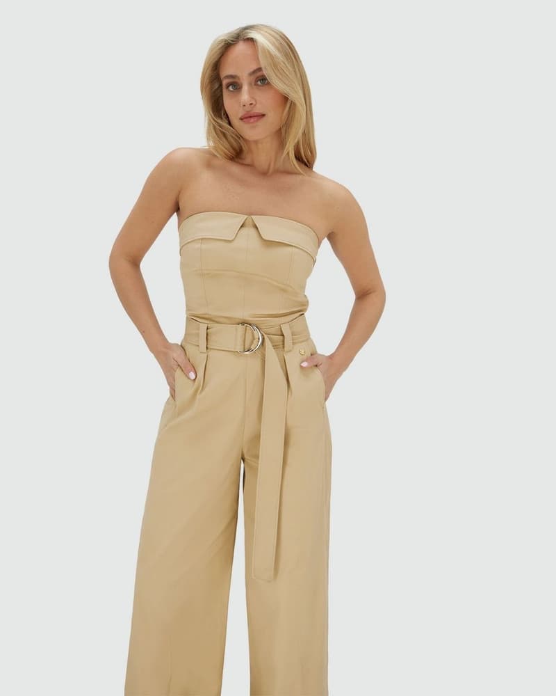 MYRA wide leg jumpsuit Camel MYRA wide leg jumpsuit Camel