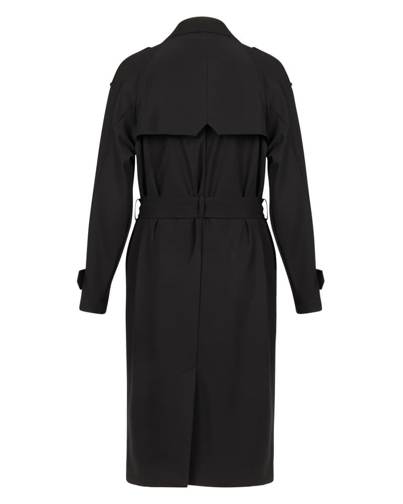 Laurine bonded trenchcoat Zwart 1 Laurine bonded trenchcoat Zwart 1