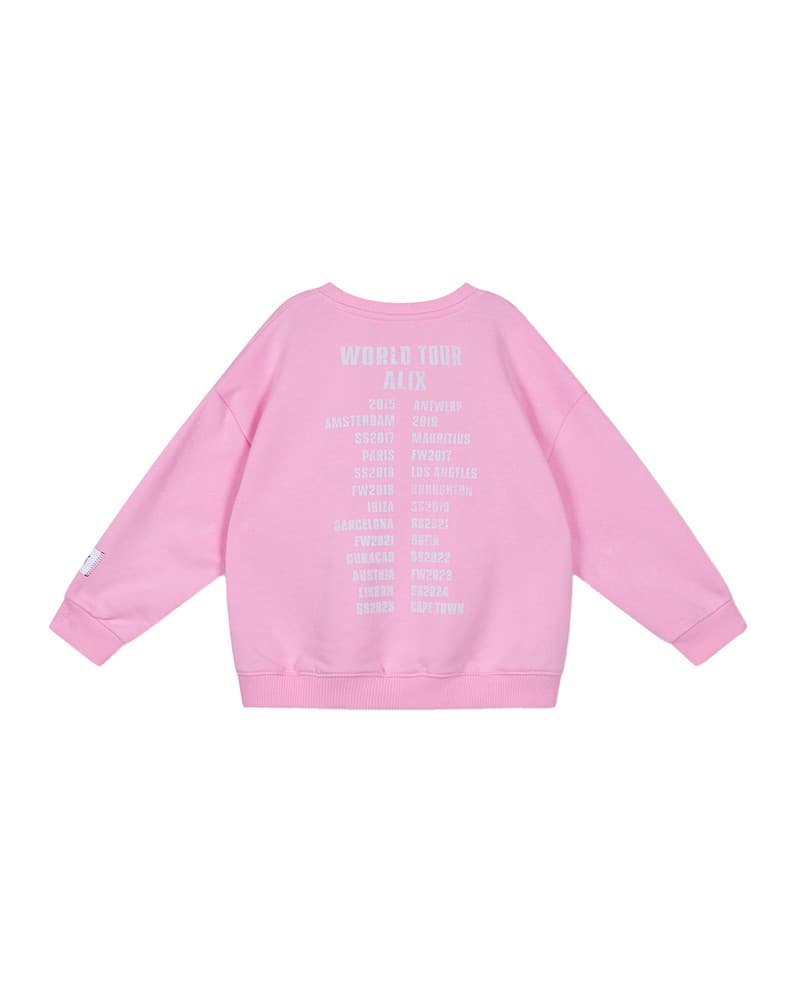 kids knitted on tour print sweater Roze kids knitted on tour print sweater Roze