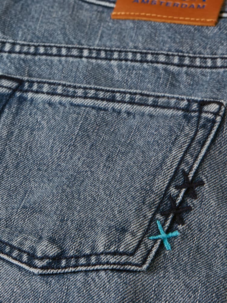 The Daze super wide leg jeans Blauw The Daze super wide leg jeans Blauw