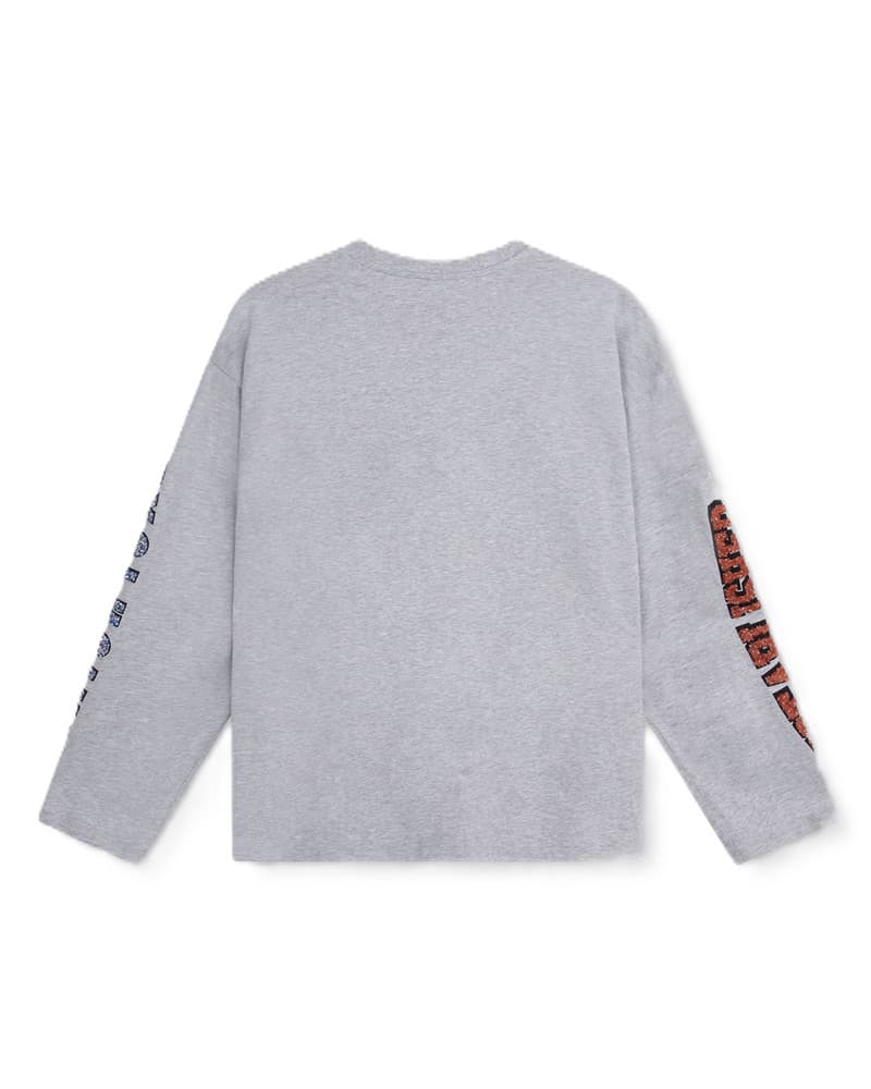 ladies knitted fancy print longsleeve t-shirt Grijs ladies knitted fancy print longsleeve t-shirt Grijs