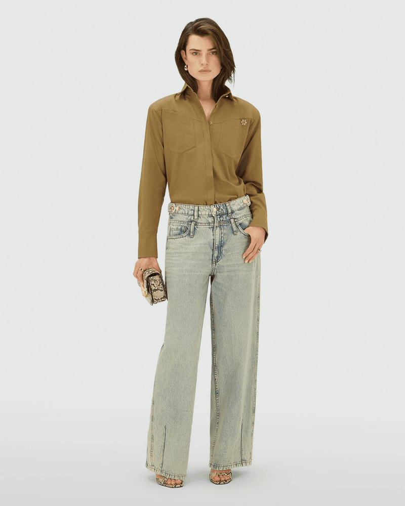 LOUELLA mid rise wide leg jeans Licht Blauw LOUELLA mid rise wide leg jeans Licht Blauw