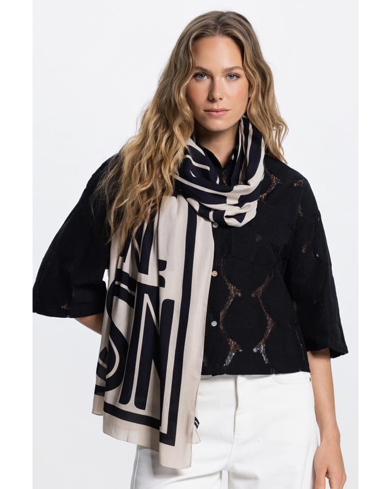 SCARF VTT printed Zwart 1 SCARF VTT printed Zwart 1