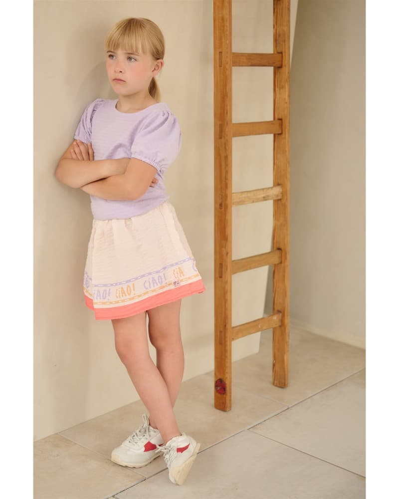 Kiamo Dotted Jersey top with open back Paars Kiamo Dotted Jersey top with open back Paars