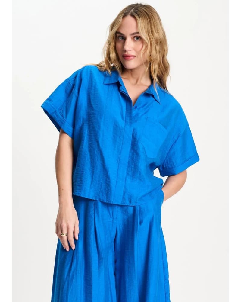 BLOUSE - Ocean Blue Blauw BLOUSE - Ocean Blue Blauw